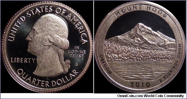 USA 25 Cents 2010 Mount Hood National Park - Proof