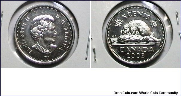 Canada 2003 WP 5 Cents Km# 491 