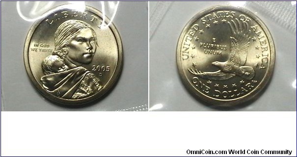 U.S. MS SF 2005-D 1Dollar Sacagawea Km# 310 