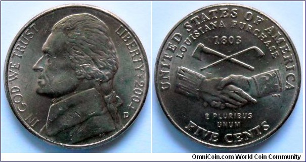 5 cents (D)
2004, Luisiana Purchase

