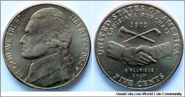 5 cents.
2004 (P)
Luisiana Purchase