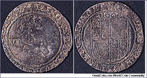 England 1604 6 Pence.