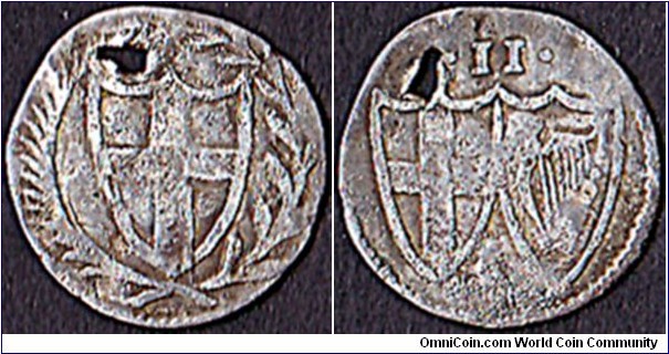 England N.D. (1649-60) 2 Pence.