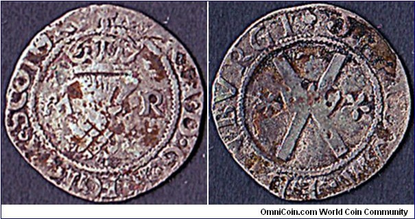 Scotland N.D. (1542-58) 1 Bawbee.