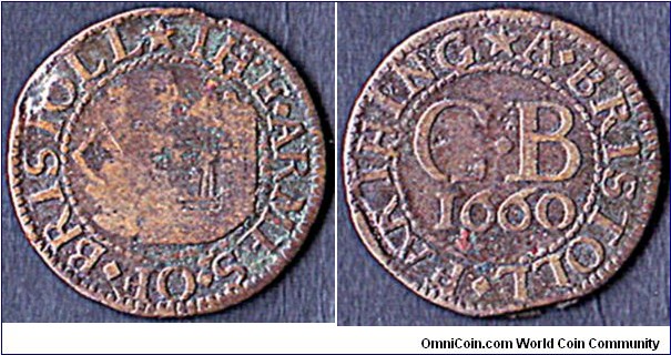 Bristol 1660 1 Farthing.