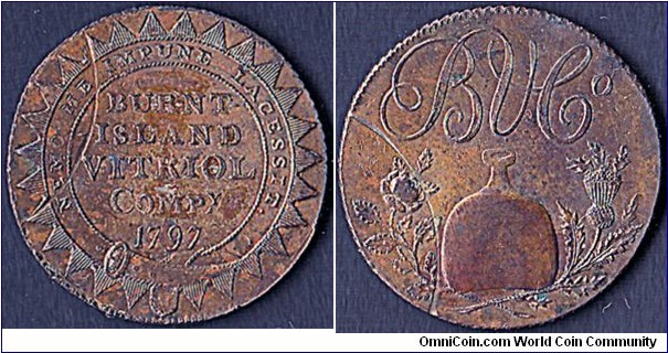 Burntisland Vitriol Company 1797 1/2 Penny.