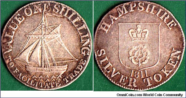 Hampshire 1811 1 Shilling.