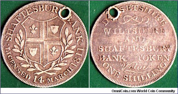 Shaftesbury Bank 1811 1 Shilling.