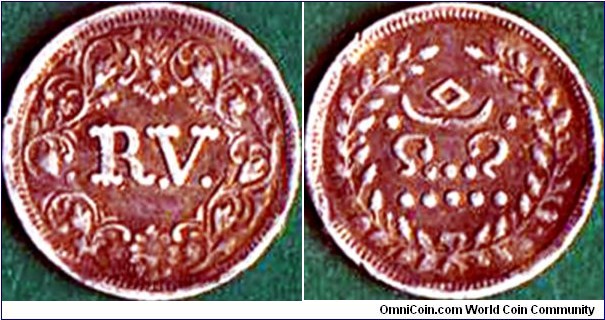 Travancore N.D. (1864) 1 Velli Fanam.