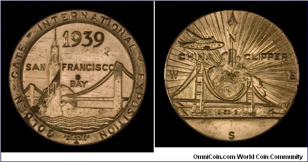Golden Gate International Exposition souvenir medal.