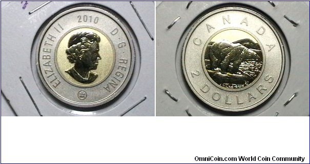 Canada 2010 2 dollar Speciman finish 