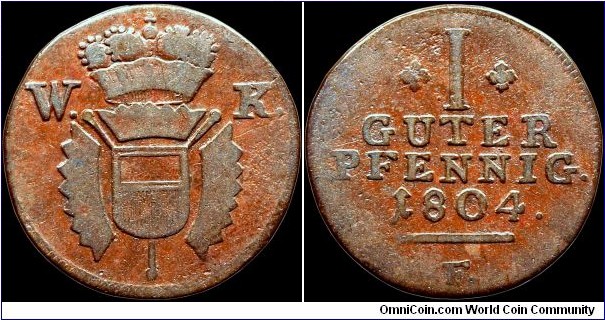 1804 1 Guter Pfennig, Schaumburg-Hessen