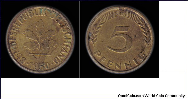 1950G 5 Pfenning