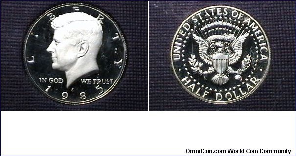 U.S. 1985 Proof Set Kenndy Half 