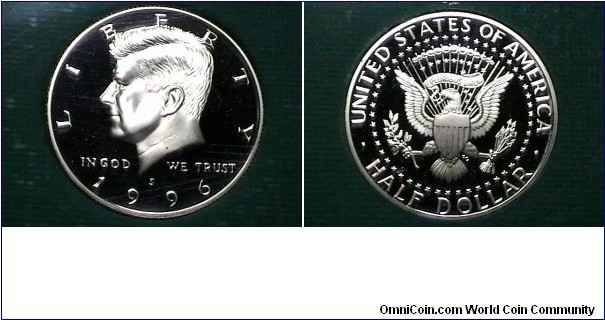 U.S. 1996 Proof Set Kennedy Half 