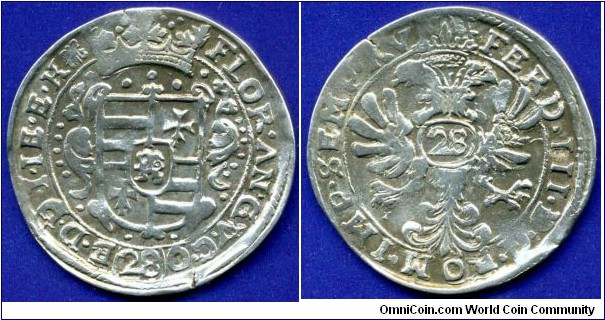 28 Stuber (Gulden).
Jever-Oldenburg.
Anton Günther (1603-1667) von Oldenburg.


Ag.