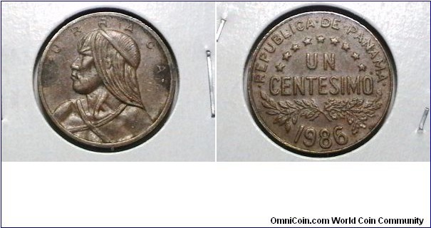 Panama 1986 1 Centesimo Km# 22 