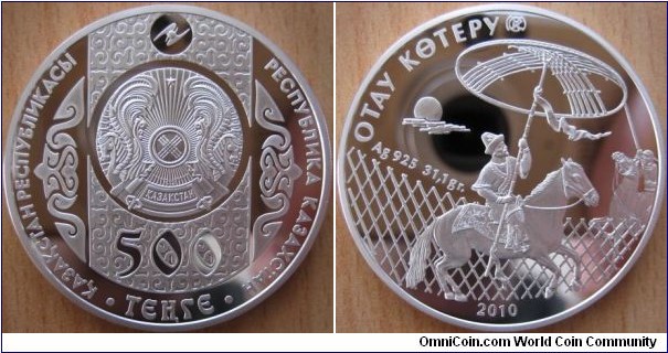 500 Tenge - Otag Koteru - 31.1 g Ag .925 Proof - mintage 5,000