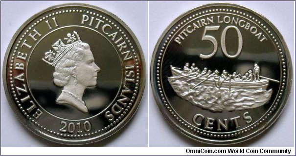 50 cents.
2010, Pitcairn Islands