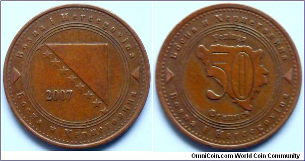 50 feninga.
2007, Bosnia and Herzegovina