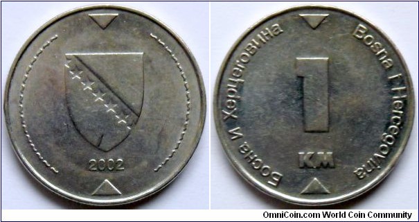 1 konvertable marka.
2002, Bosnia and Herzegovina