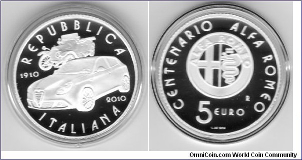 Centenario Alfa Romeo 5 euro Proof