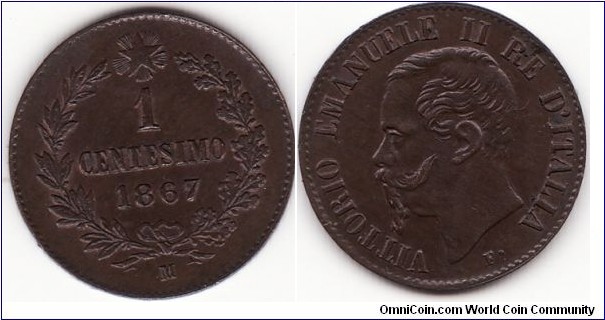 Vittorio Emanuele II
1 centesimo 1867 M