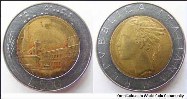 500 Lire - Bimetallic Coin - 