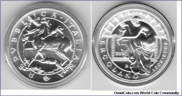 300° anniversary of the discovery of Herculaneum 5 Euro