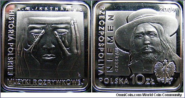 10 złotych - Historia Polskiej Muzyki Rozrywkowej: Czesław Niemen (klipa)14,14 g , Ag 925