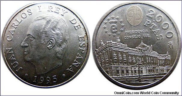2000 Pesetas, Presidential Council - V.E. 18 g, .925 Silver, 5353 oz