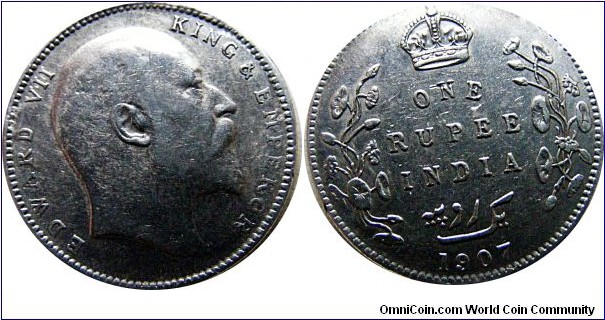 1 Rupee (c), 11,6 g, .917 Silver, .3438 oz