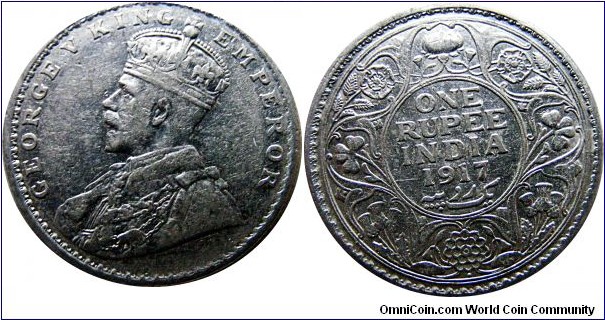 1 Rupee (c), 11,6 g, .917 Silver, .3438 oz