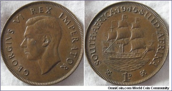 1945 penny, aEF
