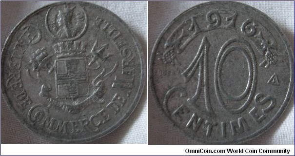 1916 10 centimes, Marseilles