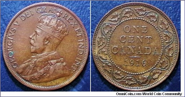 Canada 1916 Lg Cent Km 21 
