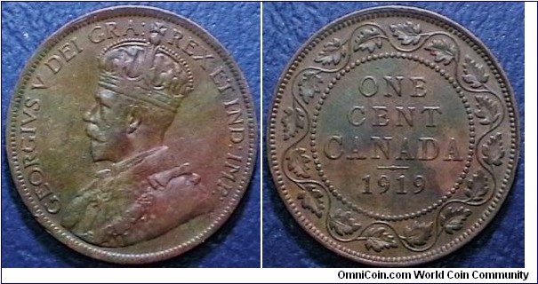 Canada 1919 Lg Cent Km 21 