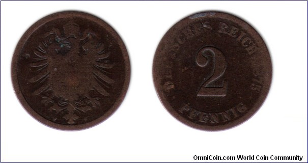 1875F 2 Pfennig