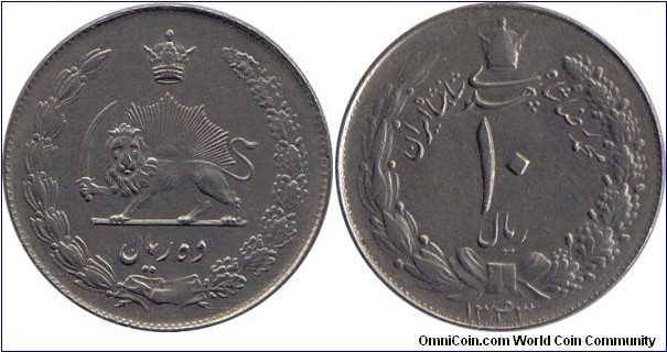 SH1343 (1963CE) 10 Riyals