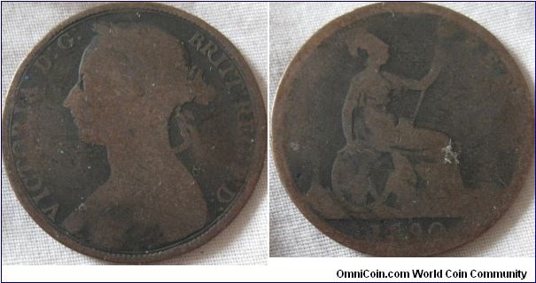 1890, average grade penny