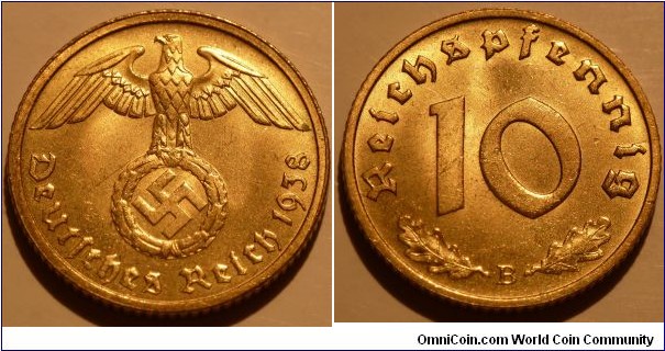 10 ReichsPfennig, Mint B