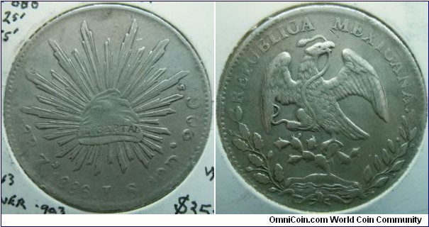 Mexico 1886 8 reales (?).