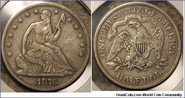 1876 S Half Dollar