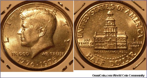 Half Dollar, Kennedy 'Bicentennial' Copper-Nickel