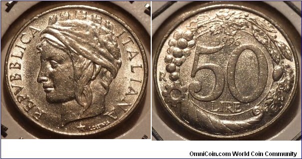 50 Lire, New type, last before euro