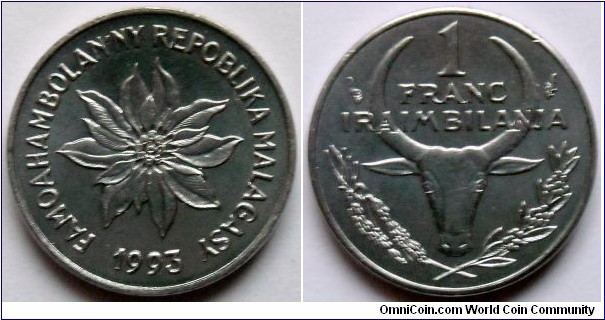 1 franc.
1993