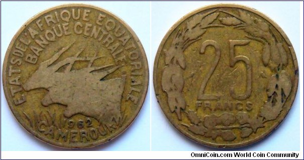 25 francs.
1962, Equatorial African States.