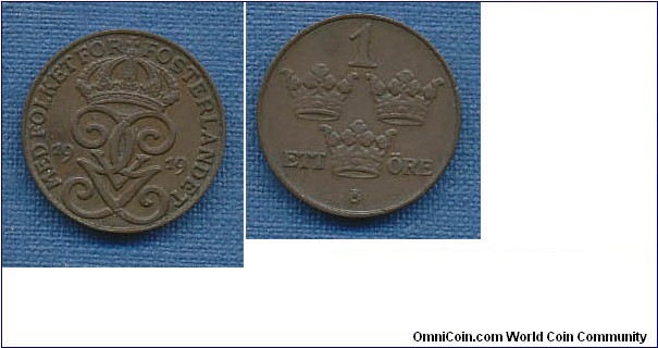 1 Ore struck in bronze instead of iron, uniquie! could be struck in wrong metal, could be a pattern