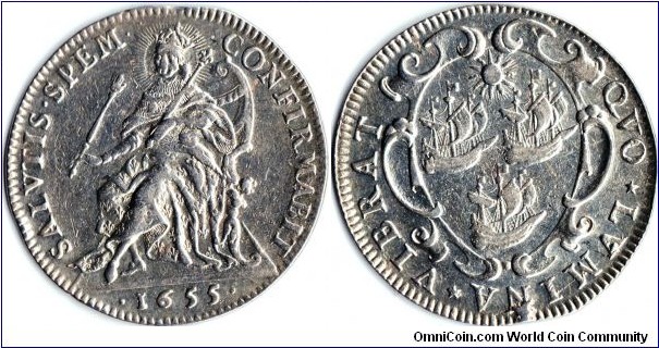 1655 dated silver jeton minted for the Troisieme Coprps des marchands (the Haberdashers Guild of Paris) a very powerful group of merchants who more or less financed France's exploration and colonial ambitions