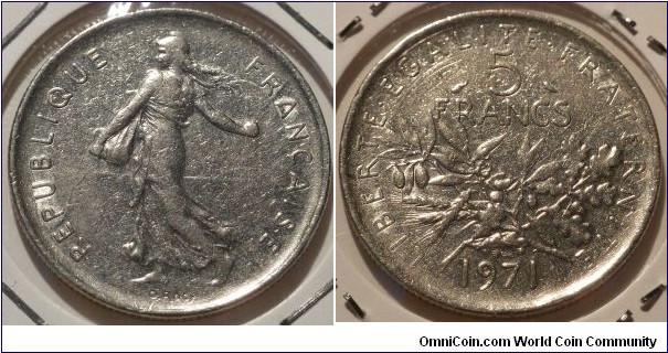 5 Francs, common issue